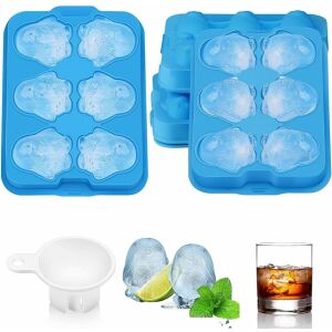 Set de 2 tavi pentru cuburi de gheata M8C, silicon, albastru, 18 x 13 x 5 cm 123910672 - Forme cuburi de gheata