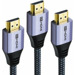 Set de 3 cabluri HDMI DDMALL, 8K, mov, 4,6 m 123910679 - Cabluri HDMI