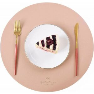 RAILONCH - Naproane Rotunde - Piele Sintetică - Roz - 38 cm 123910743 - Servete si naproane