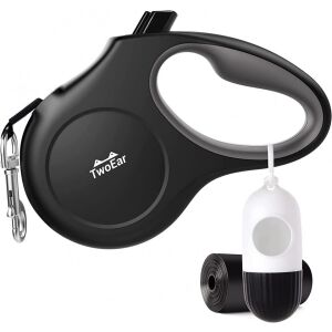 TwoEar Hundeleine, Kunststoff, schwarz, 16,3 x 11 x 3 cm