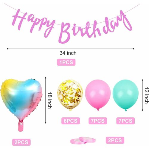 Set aniversar GRESAHOM, cifra 8, latex/folie, multicolor 123911215