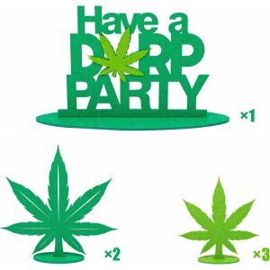 Sada 6 párty dekorácií WATINC, zelená, plsť, 16,5 cm x 16 cm / 12,7 cm / 21,8 x 16 cm 123911232 - Párty dekorácie