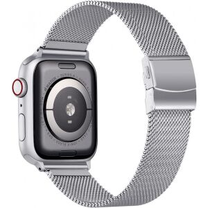 Метална каишка AFEKYY, сребриста, неръждаема стомана, съвместима с Apple Watch 6/5/4/3/2/1, SE. 123911348 - Каишка за умен часовник