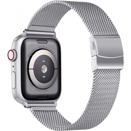 Метална каишка AFEKYY, сребриста, неръждаема стомана, съвместима с Apple Watch 6/5/4/3/2/1, SE. 123911348