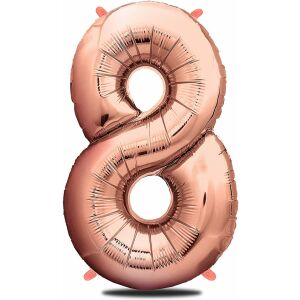 Балон за рожден ден Maxee, номер 8, розов, 80 см