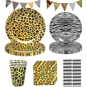 Set de vesela Amycute, carton, multicolor, 61 piese 123911612 - Fate de masa de petrecere