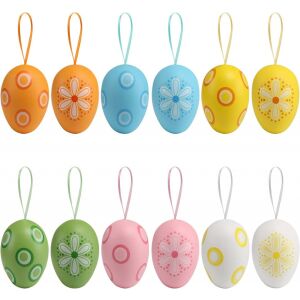Set de 12 oua pentru Paste Naler, plastic, multicolor, 6 x 4 cm 123911761 - Decorațiuni de Paște