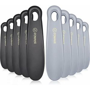 10er Set Zomake Schuhregale, Kunststoff, grau/schwarz, 18,5 x 3,5 x 4,5 cm 123911873 - Schuhlöffel