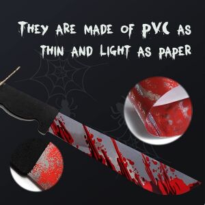 Zestaw 20 ozdób halloweenowych NGERTT, plastikowych, czarno-czerwono-srebrnych 123912133 - Dekoracja na Halloween