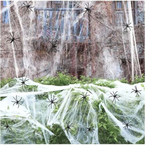 Комплект платнени платове, 20 паяка и 16 прилепа Kateluo, полиестер/пластмаса, бяло/черно 123912199