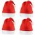 Sada 4 ks čiapok Maduoer Santa Claus, textilné, bielo-červené, 35 x 28 cm 123912285