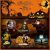Dekoracja LED na Halloween, drewno, wielokolorowa, 16,5 x 23,5 cm 123912416