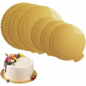 Zestaw 6 talerzyków na ciasto Sinzau, tekturowych, okrągłych, złotych, 19/25 cm 123912506 - Kuchnia i jadalnia