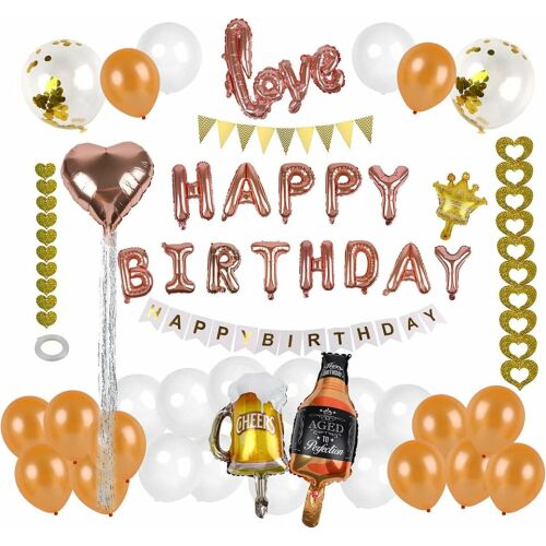 PARTY GO szülinapi szett, fólia/latex, többszínű, 57 db 123912759