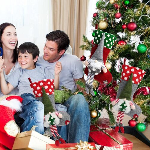 Комплект от 2 коледни чорапи Niumowang, текстил, многоцветни, 45 x 23 x 28 см 123913029