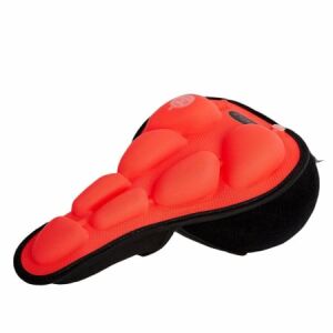 Pokrowiec na siodło SELFLA, poliester, czerwony/czarny, 30 x 18 cm 123913396 - Akcesoria rowerowe