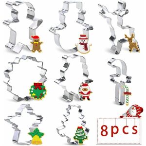 8er-Set Cieex Kuchenformen, Silber, Edelstahl 123913440 - Ausstechformen