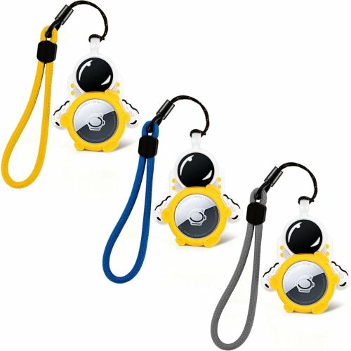 Zestaw 3 breloków do AirTags ERVENIL, silikon, żółto-biały, 52 x 66 x 11 mm 123913530