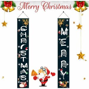 2er-Set Nesloonp Weihnachtsbanner, Textil, mehrfarbig, 180 x 30 cm 123913759 - Saisonale Dekoration