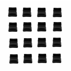 16 db-os Vabneer szék lábvédő készlet, négyzet, fekete, szilikon/filc, 30-35 mm 123913912 - Padlóvédő bútorláb alátét