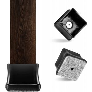 16 db-os Vabneer szék lábvédő készlet, szilikon/filc, szürke/fekete, 19-23 mm 123913921 - Padlóvédő bútorláb alátét