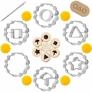 Zestaw 6 foremek do ciasta Mizijia, stal nierdzewna, srebro, 6 x 6 cm 123913968 - Plamienie ciastem