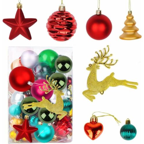 Set de 70 globuri pentru bradul de Craciun XiXiRan, plastic, multicolor 123914104