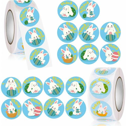 2er-Set Rollen mit 1000 Stickern für Ostern ENAIAH, Papier, mehrfarbig, 2,5 x 2,5 cm 123914372