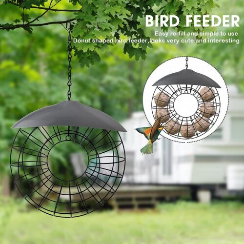 Momsiv Vogelfutterstation, Metall, Schwarz, 40 x 24 cm 123914535