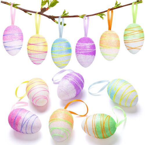 Set de 12 oua pentru Paste Melliex, multicolor, plastic, 5,5 x 3,8 cm 123914560