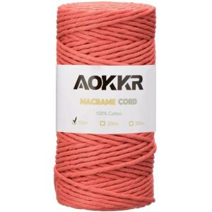 Aokkr makramé cérnatekercs, pamut, piros, 100 m 123914665 - Fonal