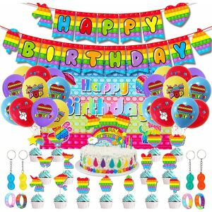 Set aniversar INCOK, latex/hartie, multicolor, 46 piese 123914820 - Accesorii pentru petrecere