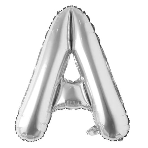 Балон за рожден ден на Maxee, буква А, сребрист, 40 см