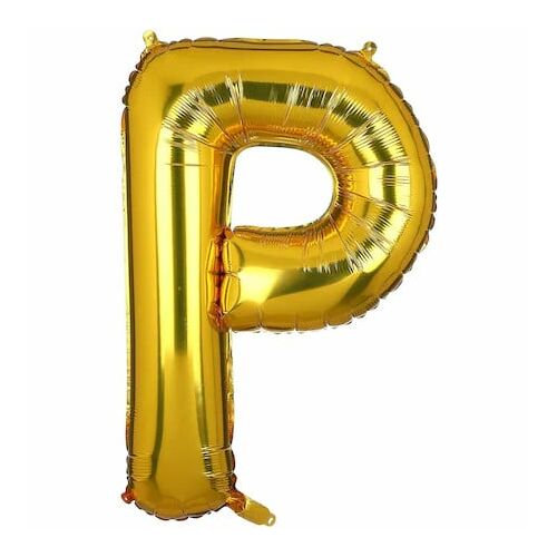 Maxee narodeninový balón, písmeno P, zlatý, 40 cm 123915377
