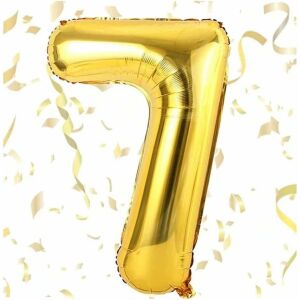 Балон за рожден ден Maxee, номер 7, златен, 40 см