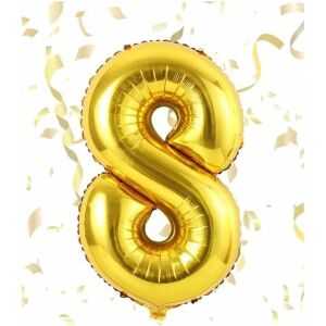 Балон за рожден ден Maxee, номер 8, златен, 40 см