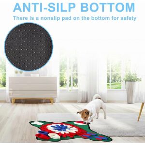 Covoras multifunctional pentru caini Geekipro, multicolor, cauciuc/textil, 46 X 46 cm 123915558 - Jucării pentru câini