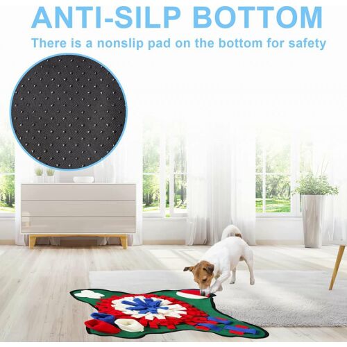 Covoras multifunctional pentru caini Geekipro, multicolor, cauciuc/textil, 46 X 46 cm