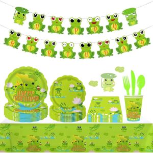 Set de vesela pentru petrecere JeVenis, carton, verde, 42 piese 123915887 - Fate de masa de petrecere