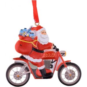 Weihnachtsmann-Dekoration DYWW, rot, Harz, 7 x 8 cm 123916249 - Christbaumschmuck