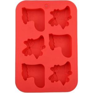 Forma pentru prajituri de Craciun DYWW, rosu, silicon, 25.8 x 17 x 2.5 cm 123916368 - Forme de coacere