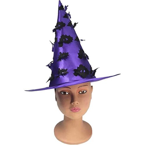 Halloween Hexenhut Hooin, Polyester, lila/schwarz, 40x40cm 123916488