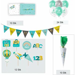 Sada dekorácií ANYUNKEY na spätný beh do školy, latexová, viacfarebná, 57 dielikov 123917201 - Párty dekorácie