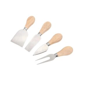 Kiuiom - Set 4 Cuțite Brânză - Oțel Inoxidabil/Lemn 123917412 - Ustensile de bucătărie