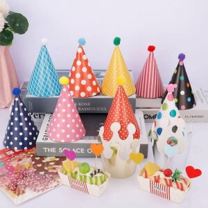 Set aniversar Phoetya, hartie, multicolor, 22 piese 123917466 - Accesorii pentru petrecere