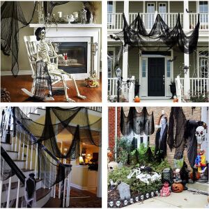 Heygelo Halloween Deko Leinwand, Schwarz, Polyester, 200 x 500 cm 123918546 - Saisonale Dekoration