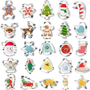 Set de 25 forme pentru biscuiti Keapaty, otel inoxidabil, argintiu, 8 x 6 x 2 cm 123918377 - Ustensile de bucătărie