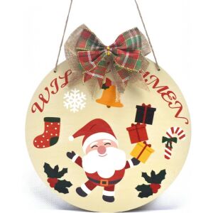 Vianočná dekorácia na dvere Makstore, viacfarebná, drevená, 30 x 30 cm 123918676 - Vianoce