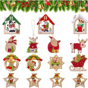 15er Set Weysoo Weihnachtsschmuck, Holz, mehrfarbig 123918736 - Christbaumschmuck