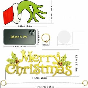 Dekoracja świąteczna Muzigs, plastikowa, zielono-czerwona 123919459 - Dekoracja sezonowa